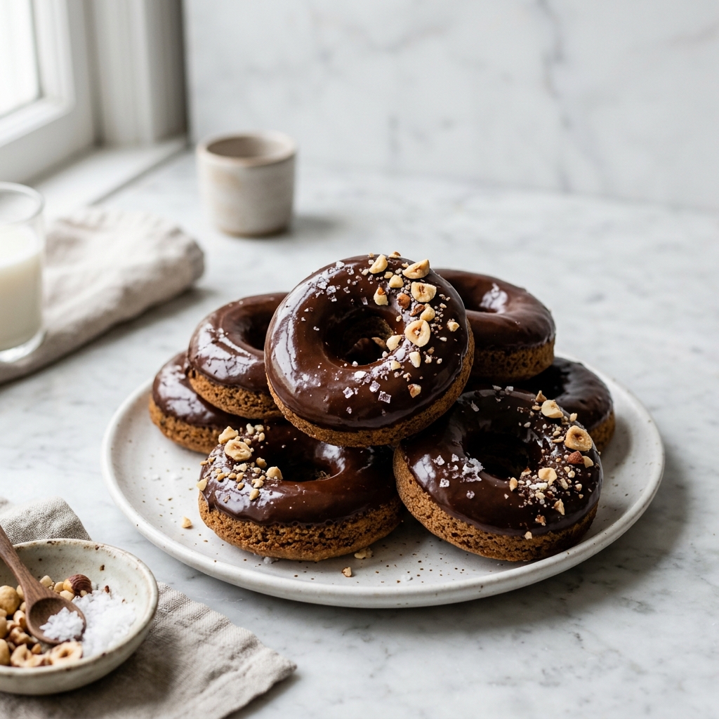 Donuts sin gluten al horno con cobertura de chocolate: una receta tan fácil como deliciosa