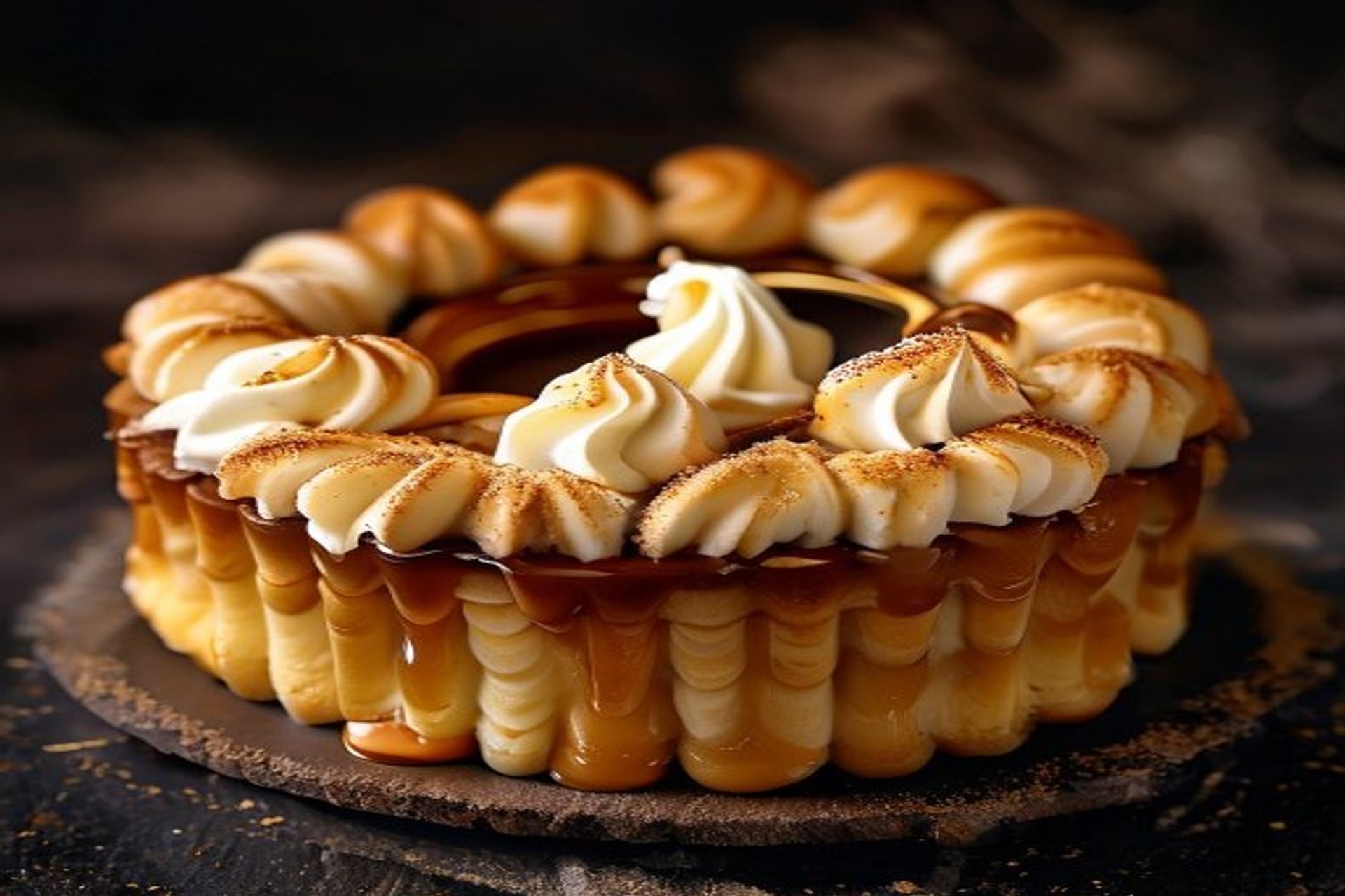 Tarta Saint Honoré de Caramelo Salado: La Cúspide de la Pastelería Francesa