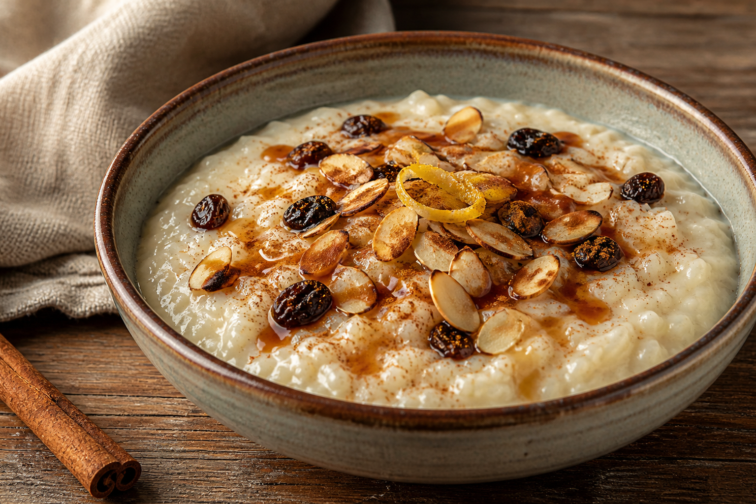 arroz con leche con toppings