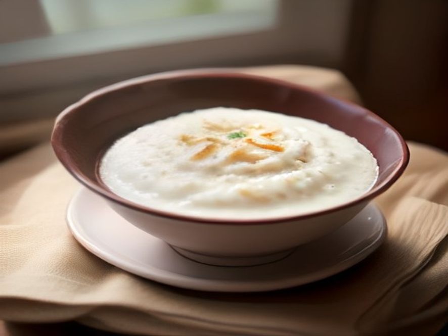 Receta de Arroz con leche tradicional para vender preparada paso a paso — fotografía editorial