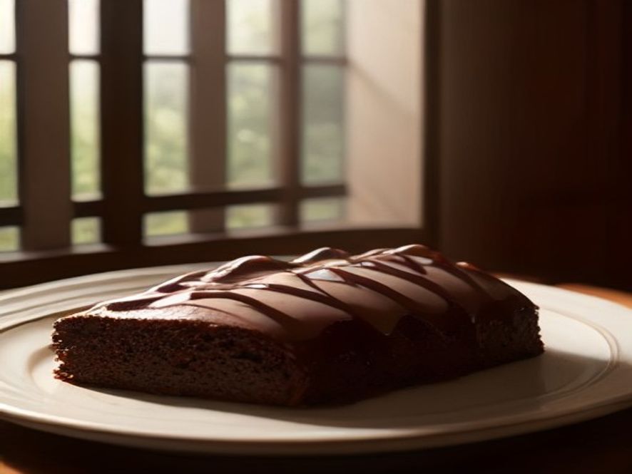 bizcocho de chocolate decorado