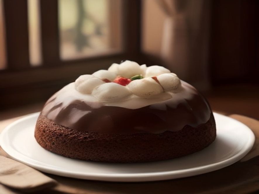 Receta de Bizcocho de chocolate saludable preparada paso a paso — fotografía editorial