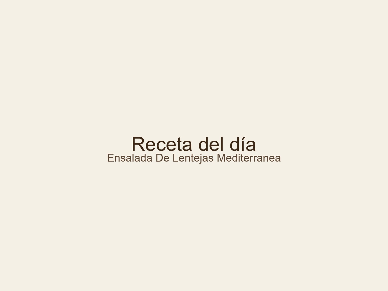 ensalada de lentejas