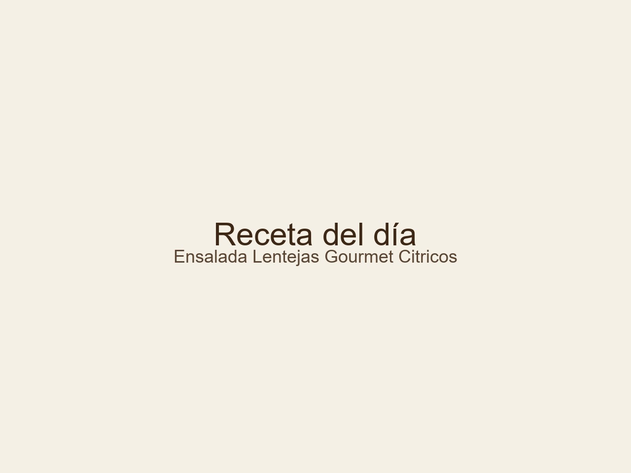 ensalada lentejas