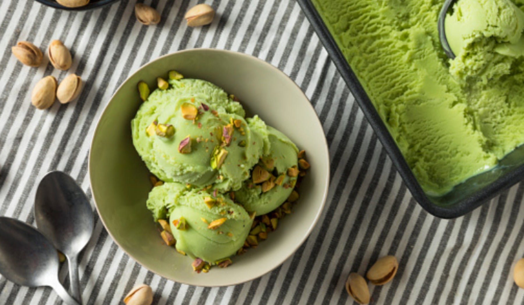 helado de pistacho saludable