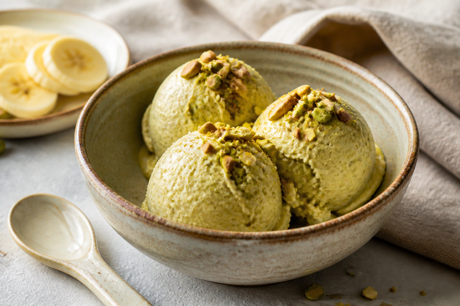 helado de pistacho saludable