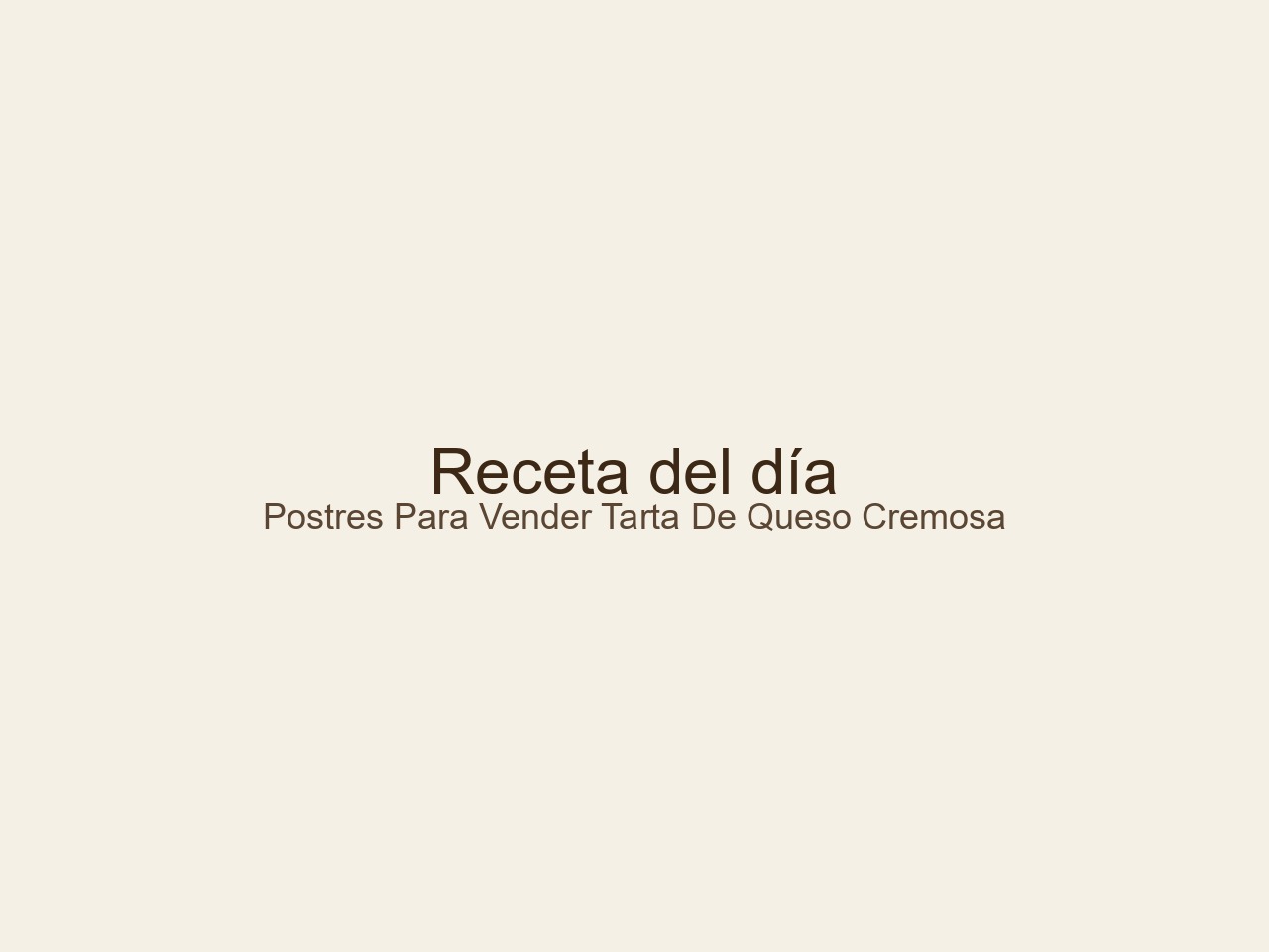 Postres para vender